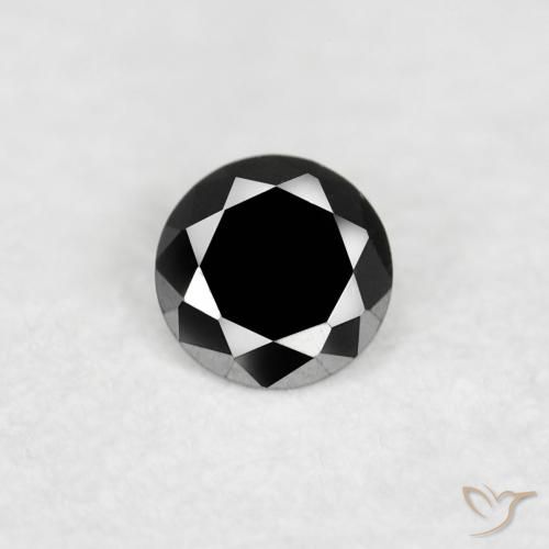 0.03ct Naturel Noire Diamant, Tour, Opaque