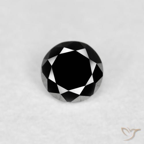 0.03ct Naturel Noire Diamant, Tour, Opaque