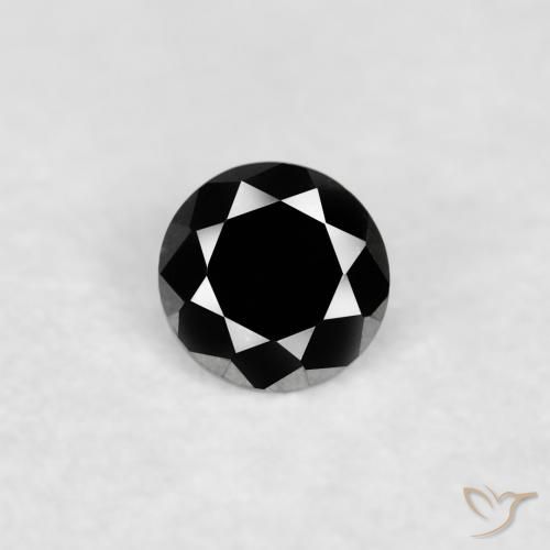 0.03ct Naturel Noire Diamant, Tour, Opaque