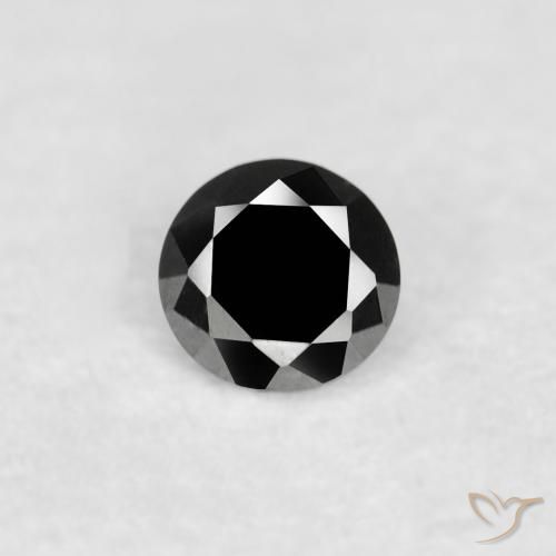 0.02ct Naturel Noire Diamant, Tour, Opaque