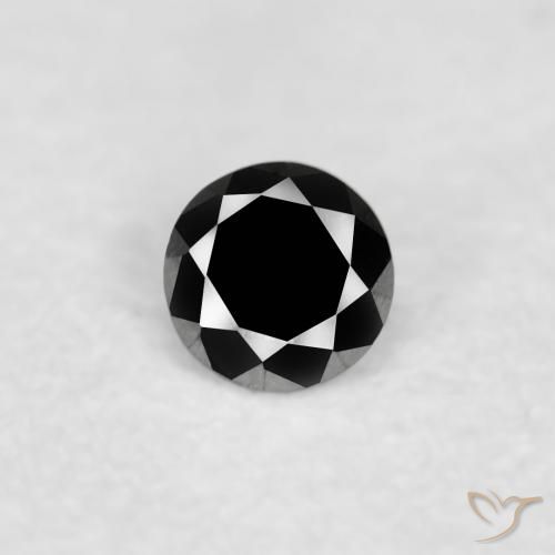 0.03ct Naturel Noire Diamant, Tour, Opaque