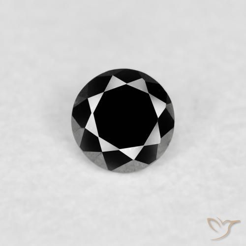 0.03ct Naturel Noire Diamant, Tour, Opaque