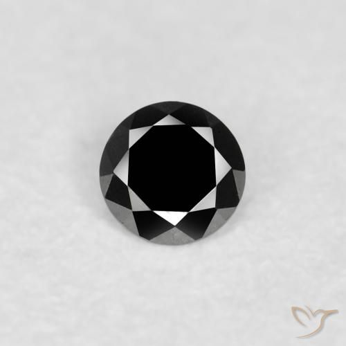 0.03ct Naturel Noire Diamant, Tour, Opaque