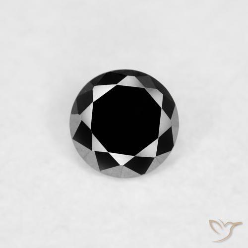 0.03ct Naturel Noire Diamant, Tour, Opaque