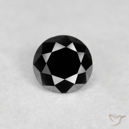 0.04ct Naturel Noire Diamant, Tour, Opaque