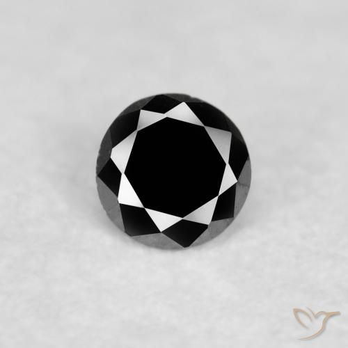 0.03ct Naturel Noire Diamant, Tour, Opaque
