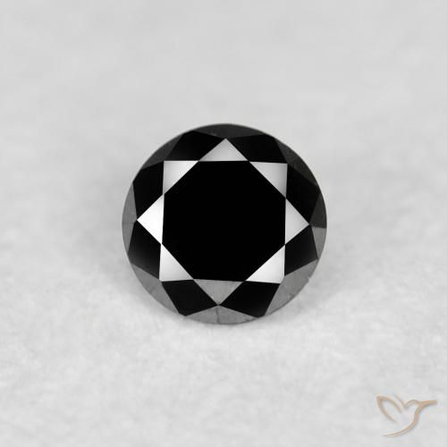 0.04ct Naturel Noire Diamant, Tour, Opaque