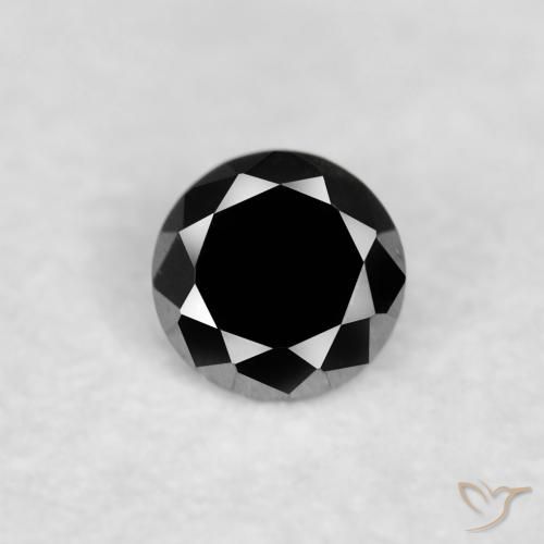 0.03ct Naturel Noire Diamant, Tour, Opaque