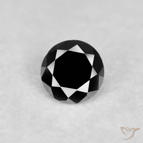 0.03ct Naturel Noire Diamant, Tour, Opaque