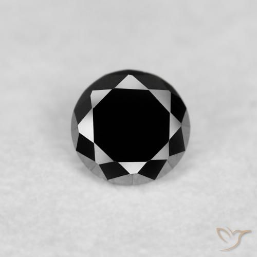 0.03ct Naturel Noire Diamant, Tour, Opaque