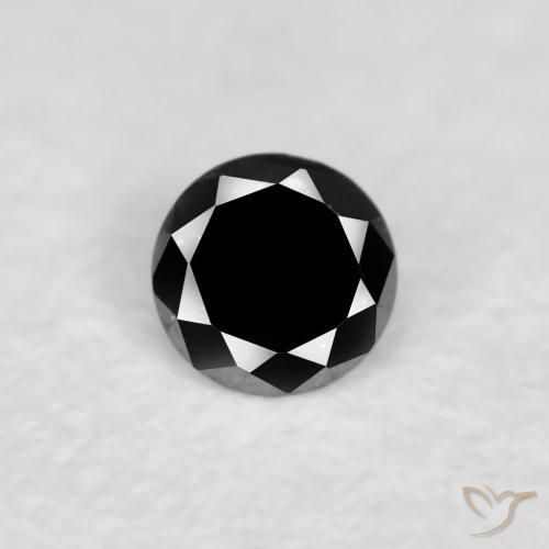 0.02ct Naturel Noire Diamant, Tour, Opaque