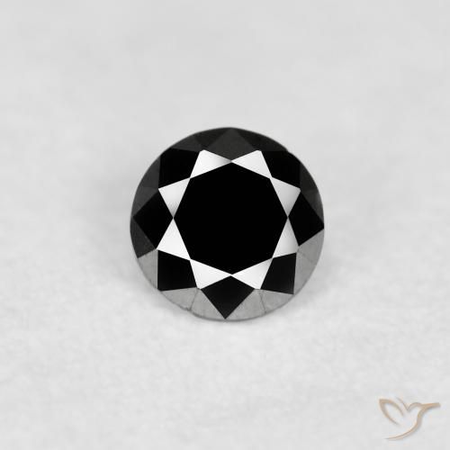 0.08ct Naturel Noire Diamant, Tour, Opaque