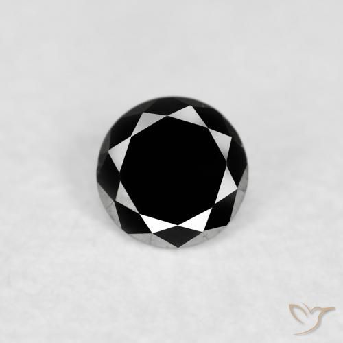 0.07ct Naturel Noire Diamant, Tour, Opaque