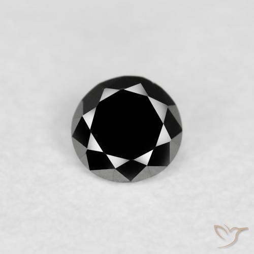 0.08ct Naturel Noire Diamant, Tour, Opaque