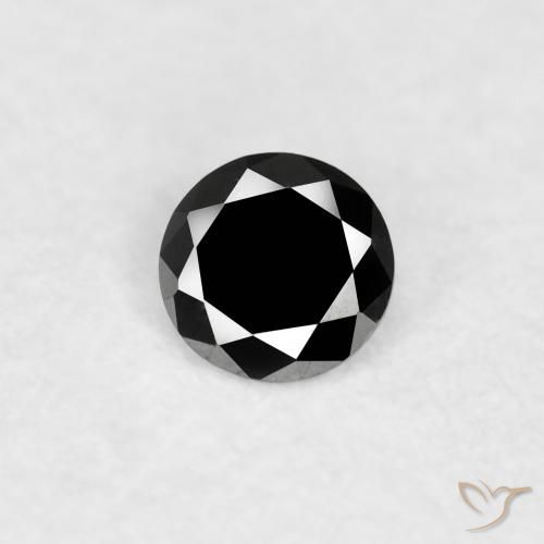 0.06ct Naturel Noire Diamant, Tour, Opaque