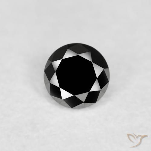 0.11ct Naturel Noire Diamant, Tour, Opaque