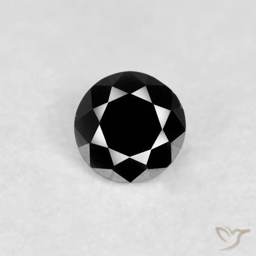 0.09ct Naturel Noire Diamant, Tour, Opaque