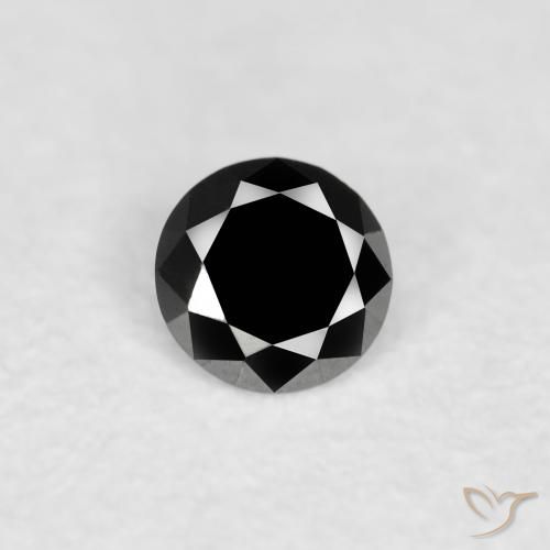 0.06ct Naturel Noire Diamant, Tour, Opaque