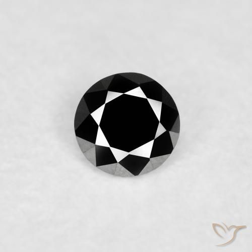 0.07ct Naturel Noire Diamant, Tour, Opaque