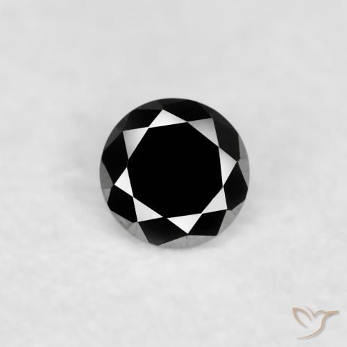 0.02ct Naturel Noire Diamant, Tour, Opaque