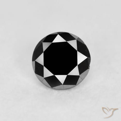0.09ct Naturel Noire Diamant, Tour, Opaque