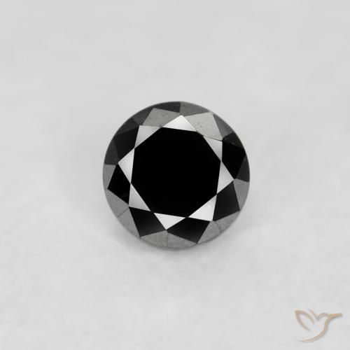 0.03ct Naturel Noire Diamant, Tour, Opaque