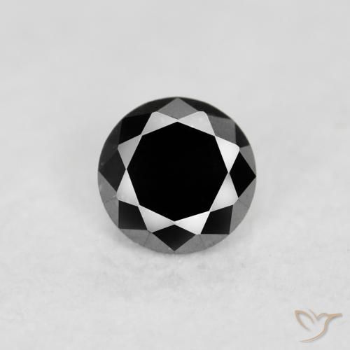 0.04ct Naturel Noire Diamant, Tour, Opaque