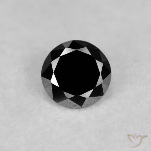 0.03ct Naturel Noire Diamant, Tour, Opaque