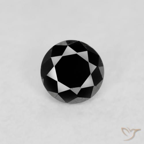 0.03ct Naturel Noire Diamant, Tour, Opaque