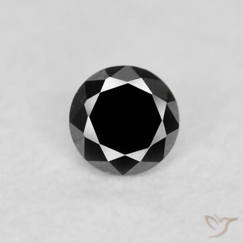 0.04ct Naturel Noire Diamant, Tour, Opaque