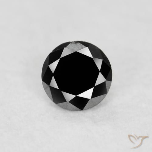 0.04ct Naturel Noire Diamant, Tour, Opaque