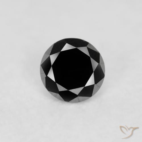0.05ct Naturel Noire Diamant, Tour, Opaque
