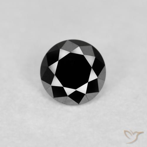 0.12ct Naturel Noire Diamant, Tour, Opaque