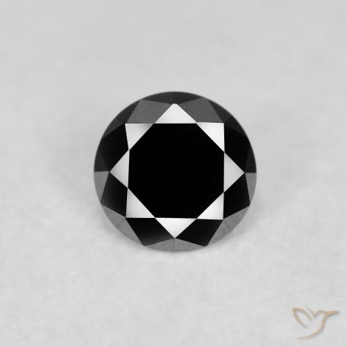 0.12ct Naturel Noire Diamant, Tour, Opaque