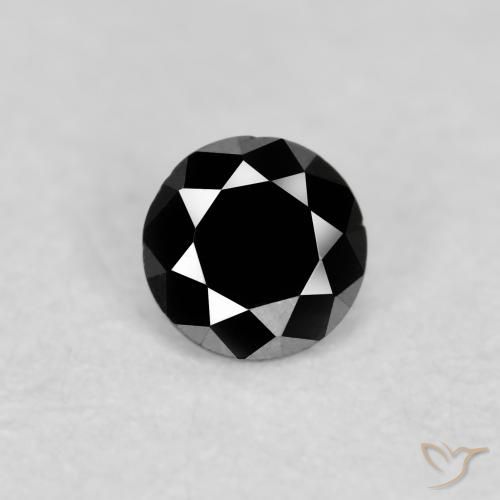0.07ct Naturel Noire Diamant, Tour, Opaque