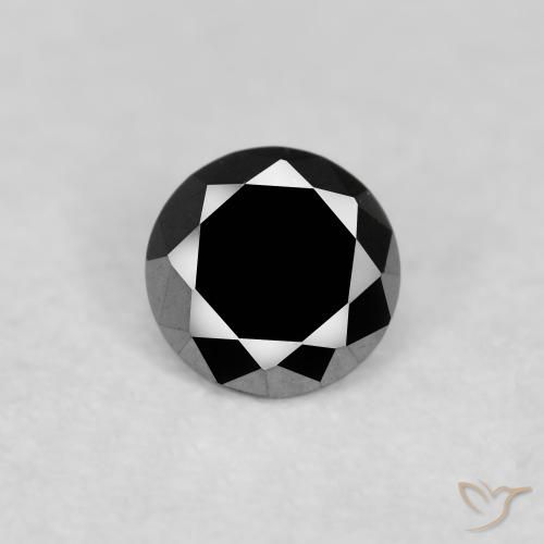 0.12ct Naturel Noire Diamant, Tour, Opaque