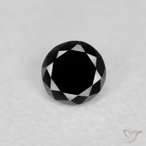 0.05ct Naturel Noire Diamant, Tour, Opaque