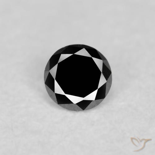 0.04ct Naturel Noire Diamant, Tour, Opaque