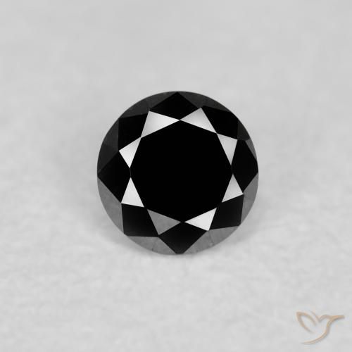 0.06ct Naturel Noire Diamant, Tour, Opaque