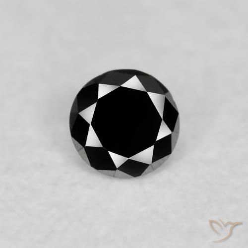 0.04ct Naturel Noire Diamant, Tour, Opaque