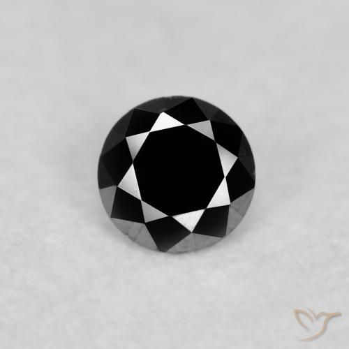 0.05ct Naturel Noire Diamant, Tour, Opaque