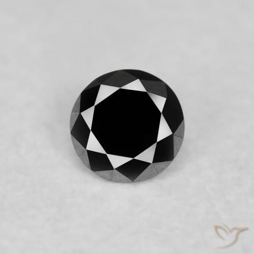 0.06ct Naturel Noire Diamant, Tour, Opaque