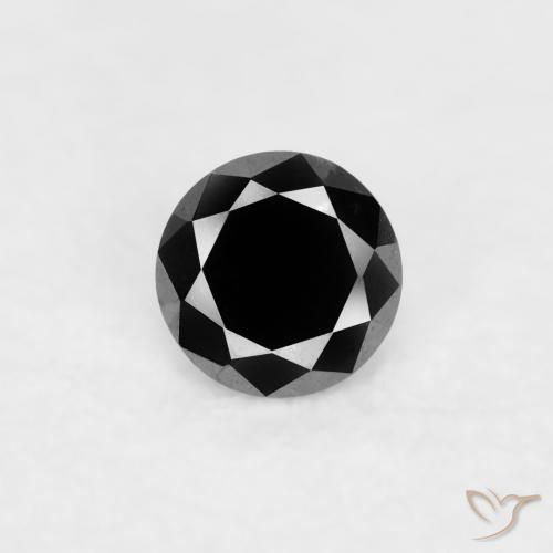 0.03ct Naturel Noire Diamant, Tour, Opaque