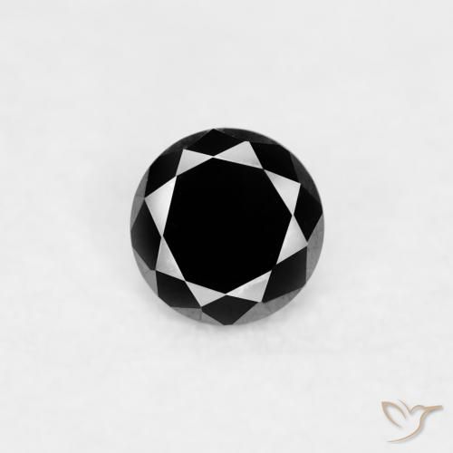0.03ct Naturel Noire Diamant, Tour, Opaque