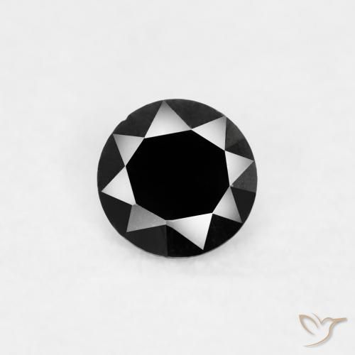 0.03ct Naturel Noire Diamant, Tour, Opaque