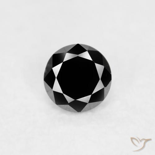 0.03ct Naturel Noire Diamant, Tour, Opaque