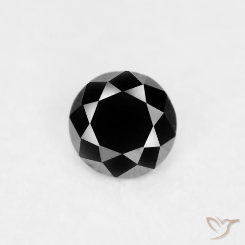 0.03ct Naturel Noire Diamant, Tour, Opaque