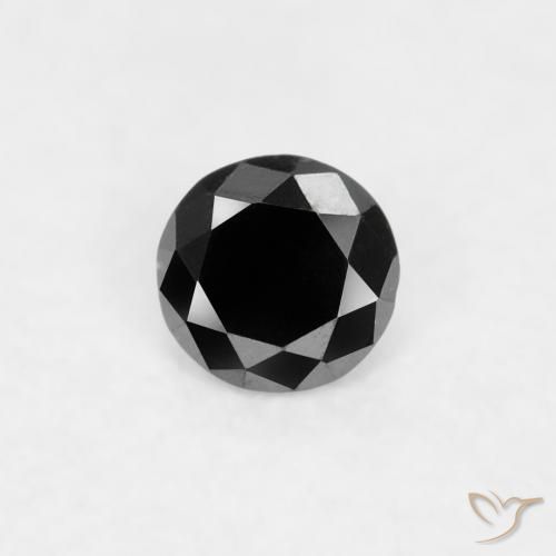 0.03ct Naturel Noire Diamant, Tour, Opaque