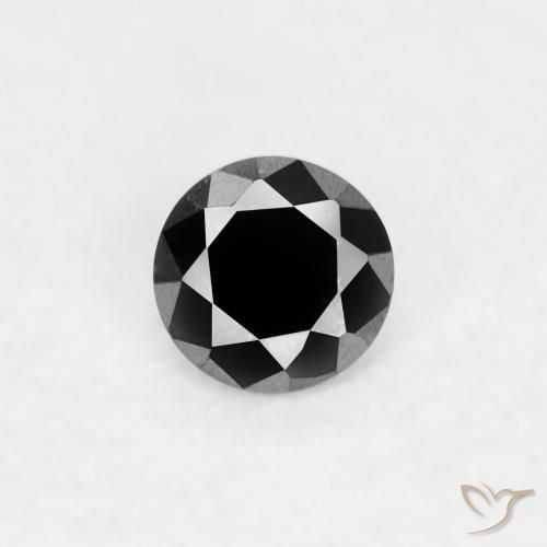0.04ct Naturel Noire Diamant, Tour, Opaque