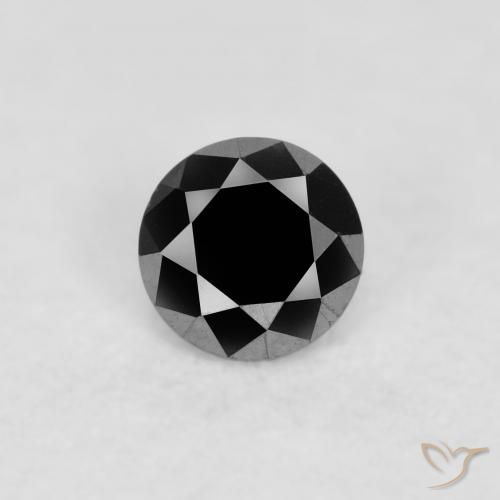 0.09ct Naturel Noire Diamant, Tour, Opaque